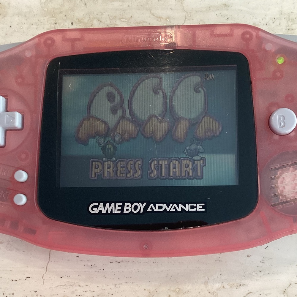 Nintendo Gameboy Advance Console Clear Pink Fuchsia Game Boy GBA AGB-001 - Picture 3 of 16